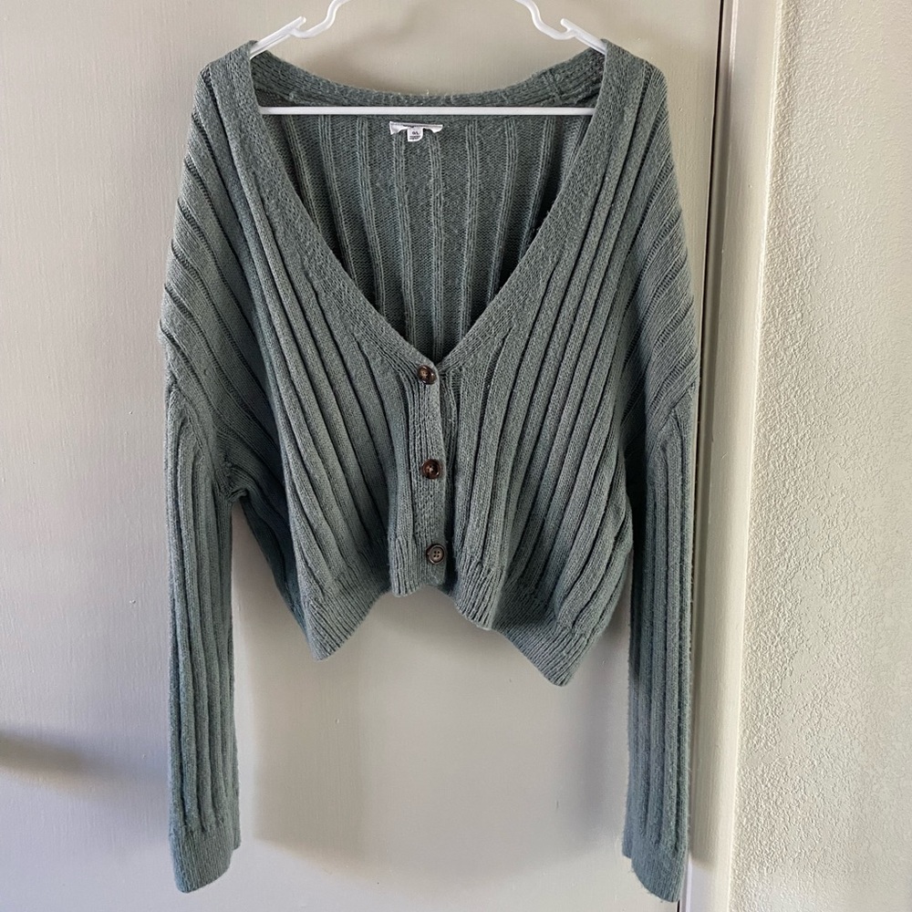 Garage green sweater